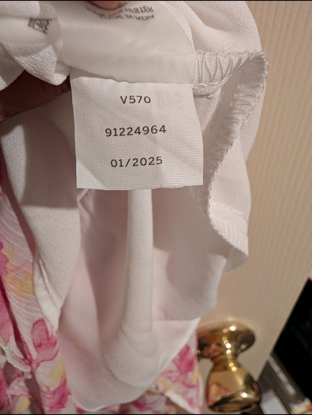 Vince Camuto Pink & Yellow Floral Tiered Ruffle Dress - Picture 4 of 5
